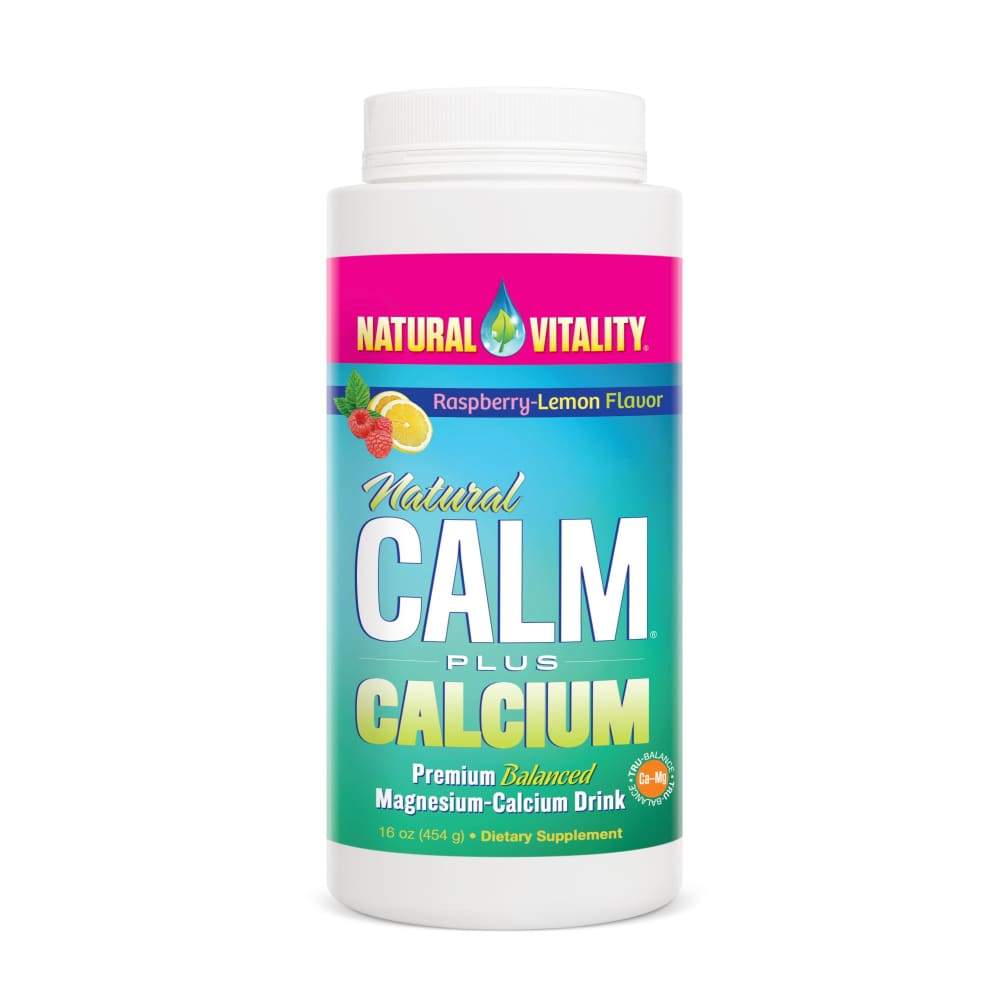 Natural Calm Plus Calcium, Raspberry Lemon - 454 grams