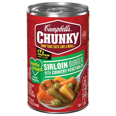 Campbell's Chunky Healthy Request Sirloin Burger with Country Vegetables Soup - 19.0 oz