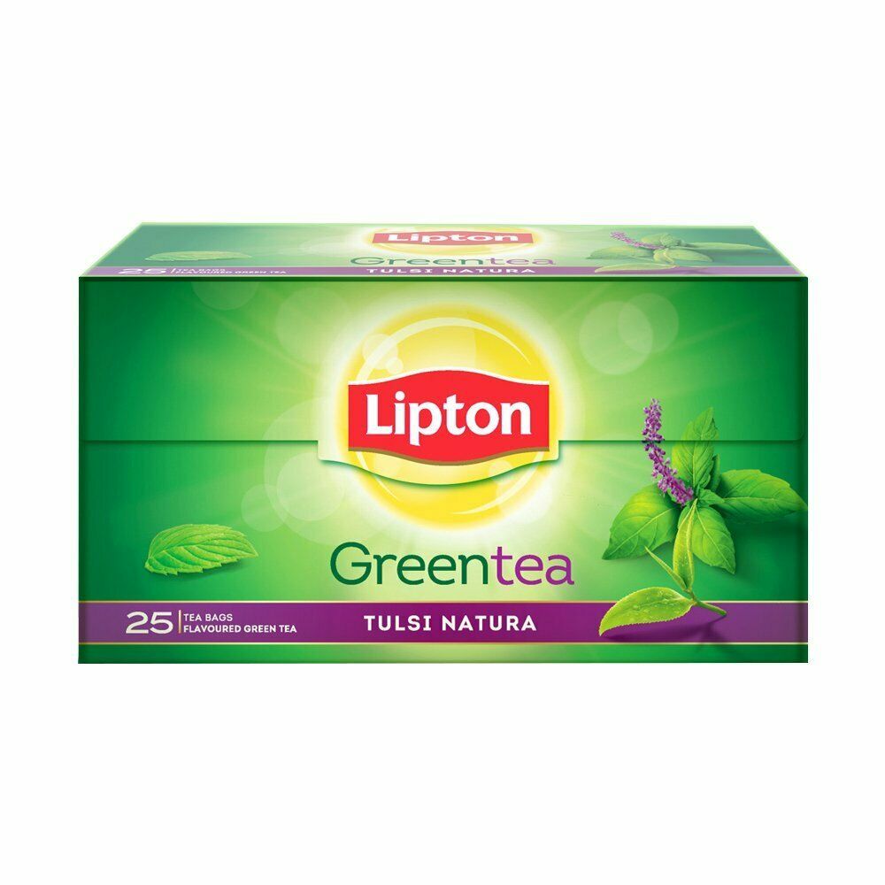 Lipton Tulsi Natura Green Tea Bags, 25 Pieces