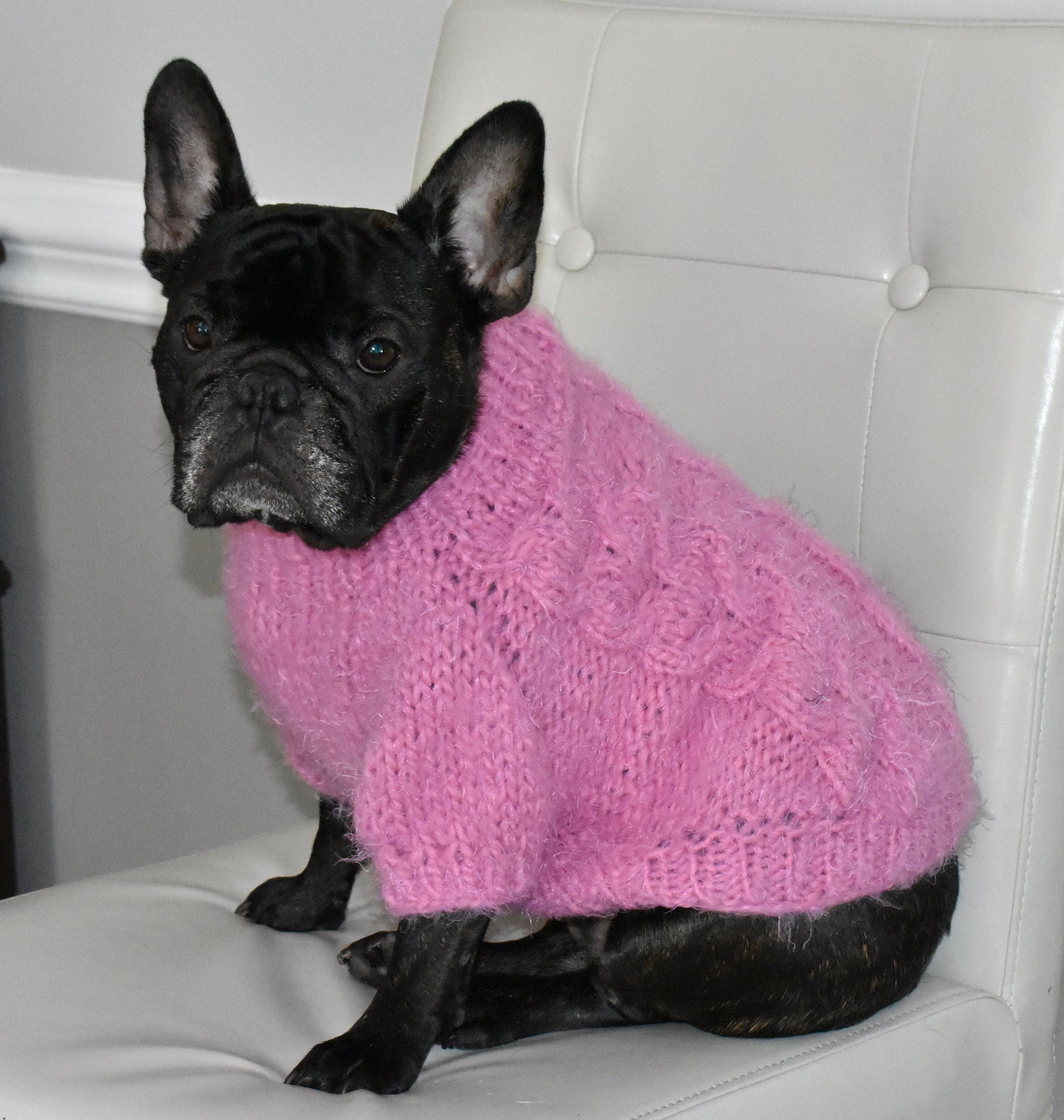 Ready To Ship - Pink Wool Blend Sweater, Dog Sweater