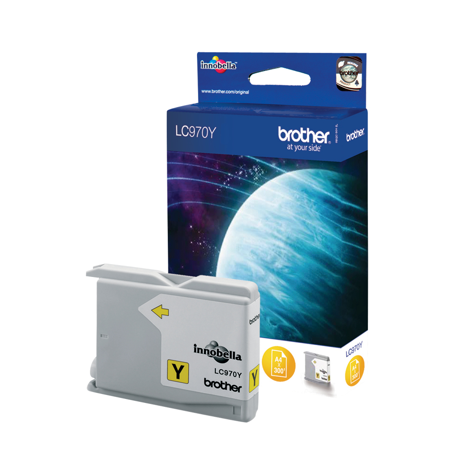 Brother LC-970Y Ink cartridge yellow, 300 pages, 10ml