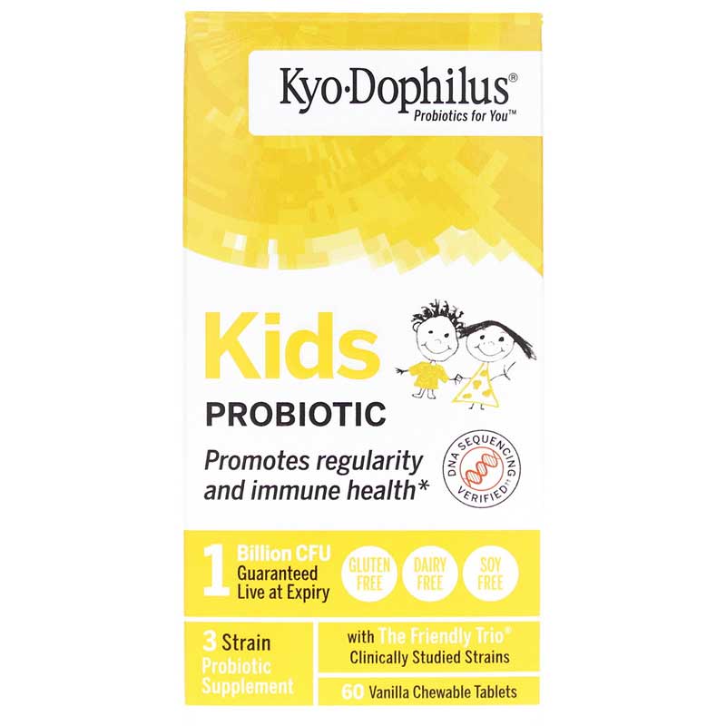 Kyolic Kids Kyo-Dophilus One Per Day Vanilla Chewable 60 Tablets