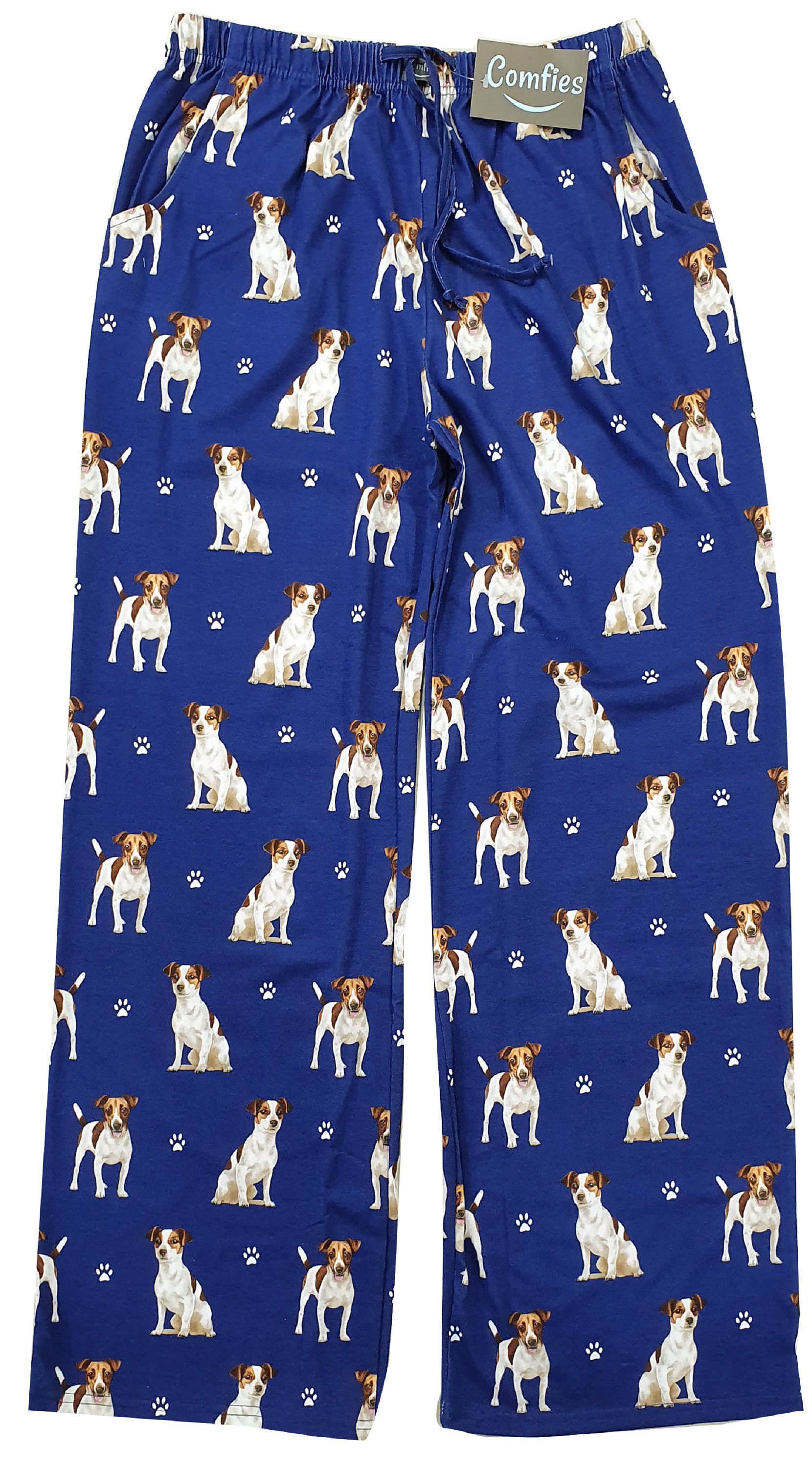 Jack Russell Unisex Cotton Blend Pajama Bottoms - Super Soft & Comfortable Perfect For Gifts
