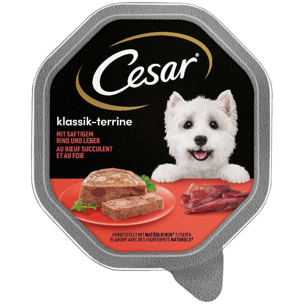 28 x 150g Cesar Classic Trays Wet Dog Food - 20 + 8 Free!* - Chicken & Turkey (28 x 150g)