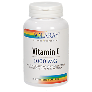 Vitamin C with Bioflavonoid Concentrate + Rose Hips & Acerola - 1,000 MG (100 Vegetarian Capsules)