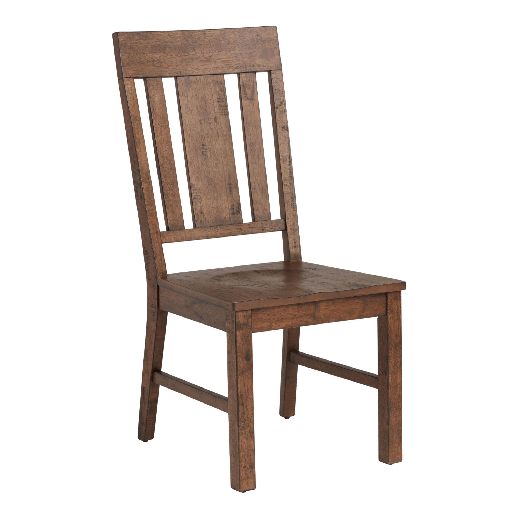 Farmhouse Leona Dining Chair Set Of 2: Brown - Wood by World Market