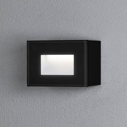 LED-ulkoseinälamppu Chieri, 12 x 8 cm, musta