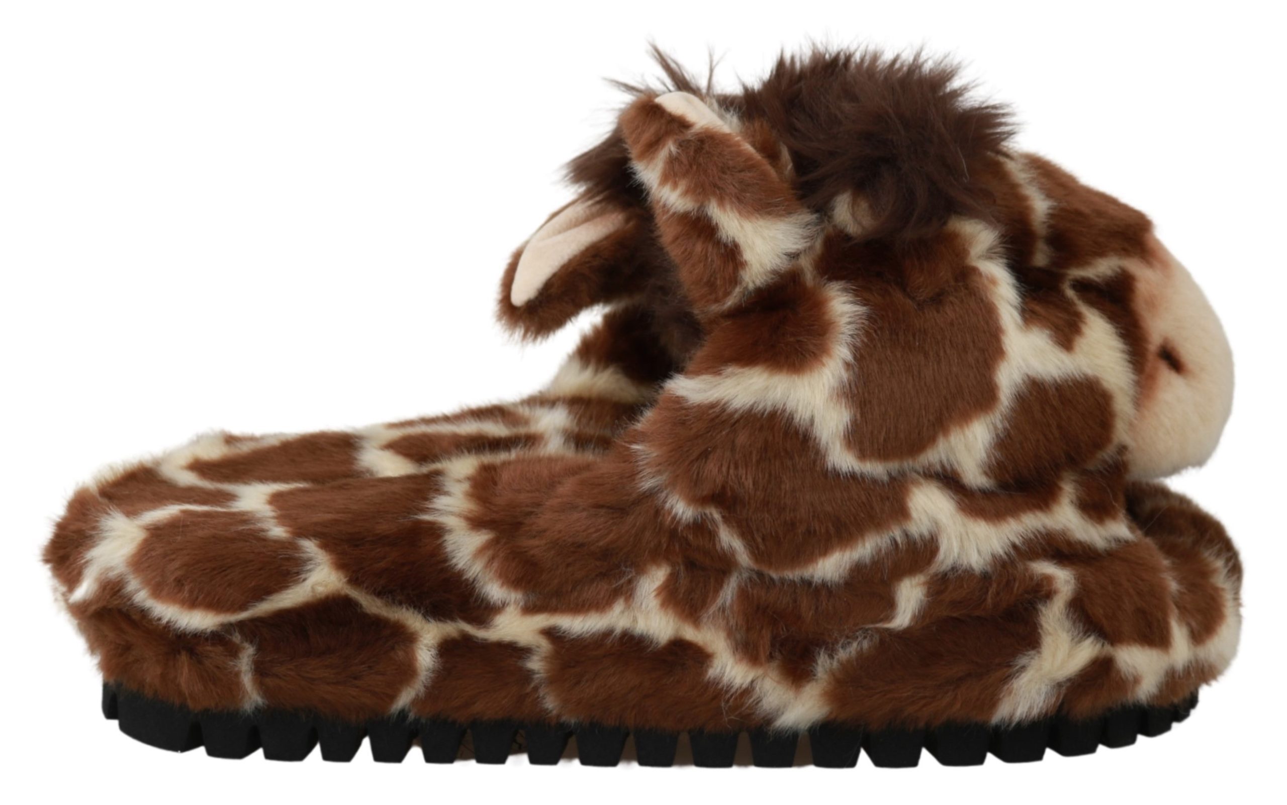 Dolce & Gabbana Women's Giraffe Slipper Brown LA6457 - EU35/US4.5