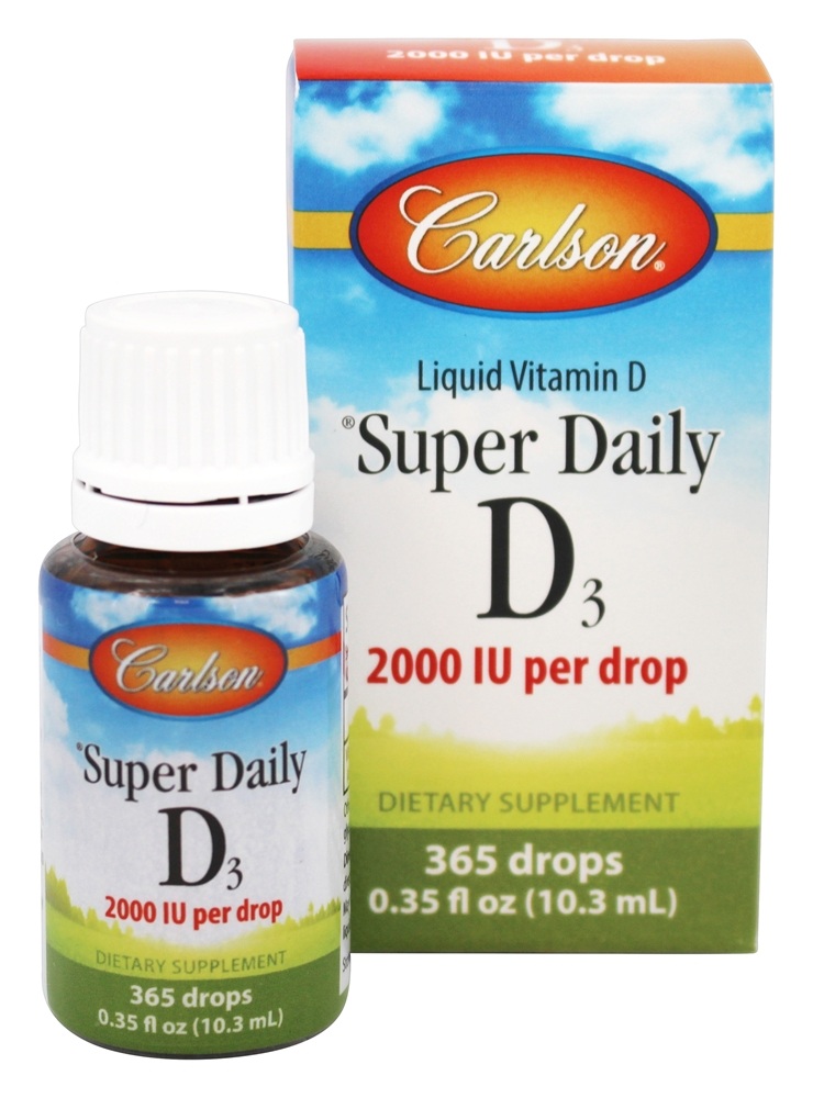 Carlson Labs - Super Daily D3 Liquid Vitamin D 2000 IU - 0.35 fl. oz.