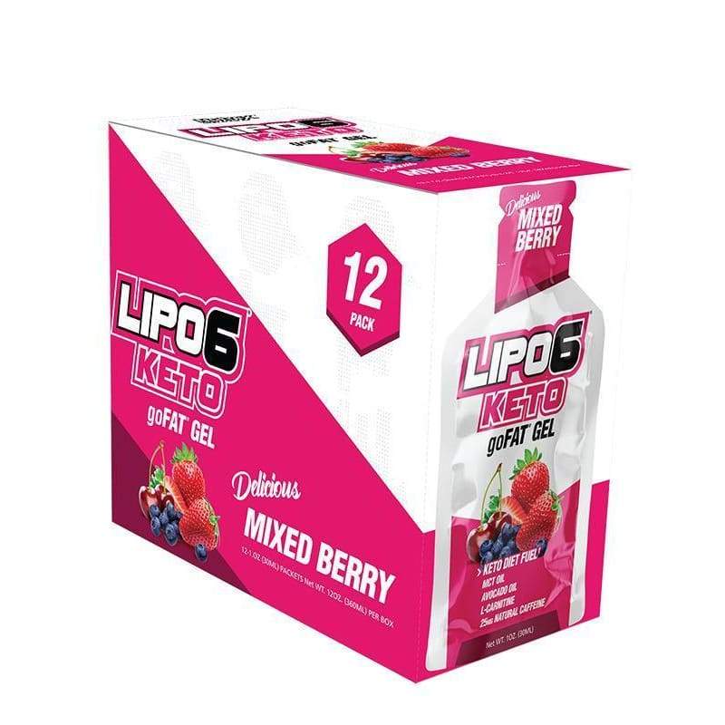 Lipo-6 Keto goFAT Gel, Mixed Berry - 12 packs
