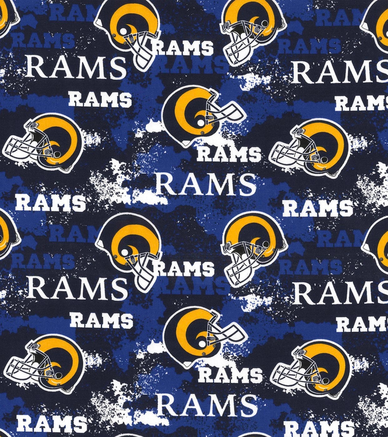 Los Angeles Rams Fabric/Rams Distressed /Nfl Cotton Fabric/ Jumbo Swatch/ Fat Quarter/ Half Yard/ Full Choose Your Size/Diy Craft/