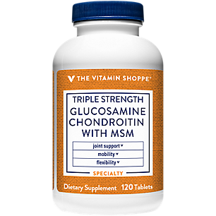 Triple Strength Glucosamine Chondroitin with MSM - Joint Support - 1,500 MG (120 Tablets)