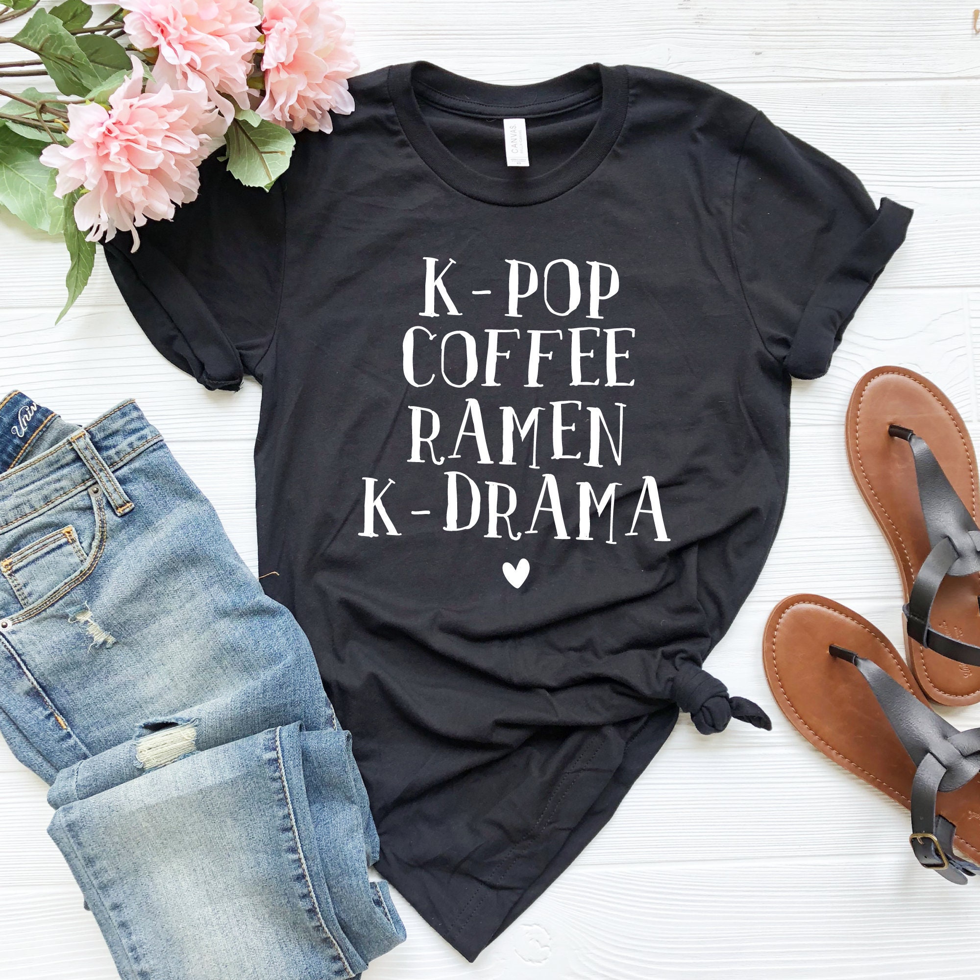 K-Pop Coffee Ramen K-Drama Shirt Korean Drama Kpop Gift Tee Gifts
