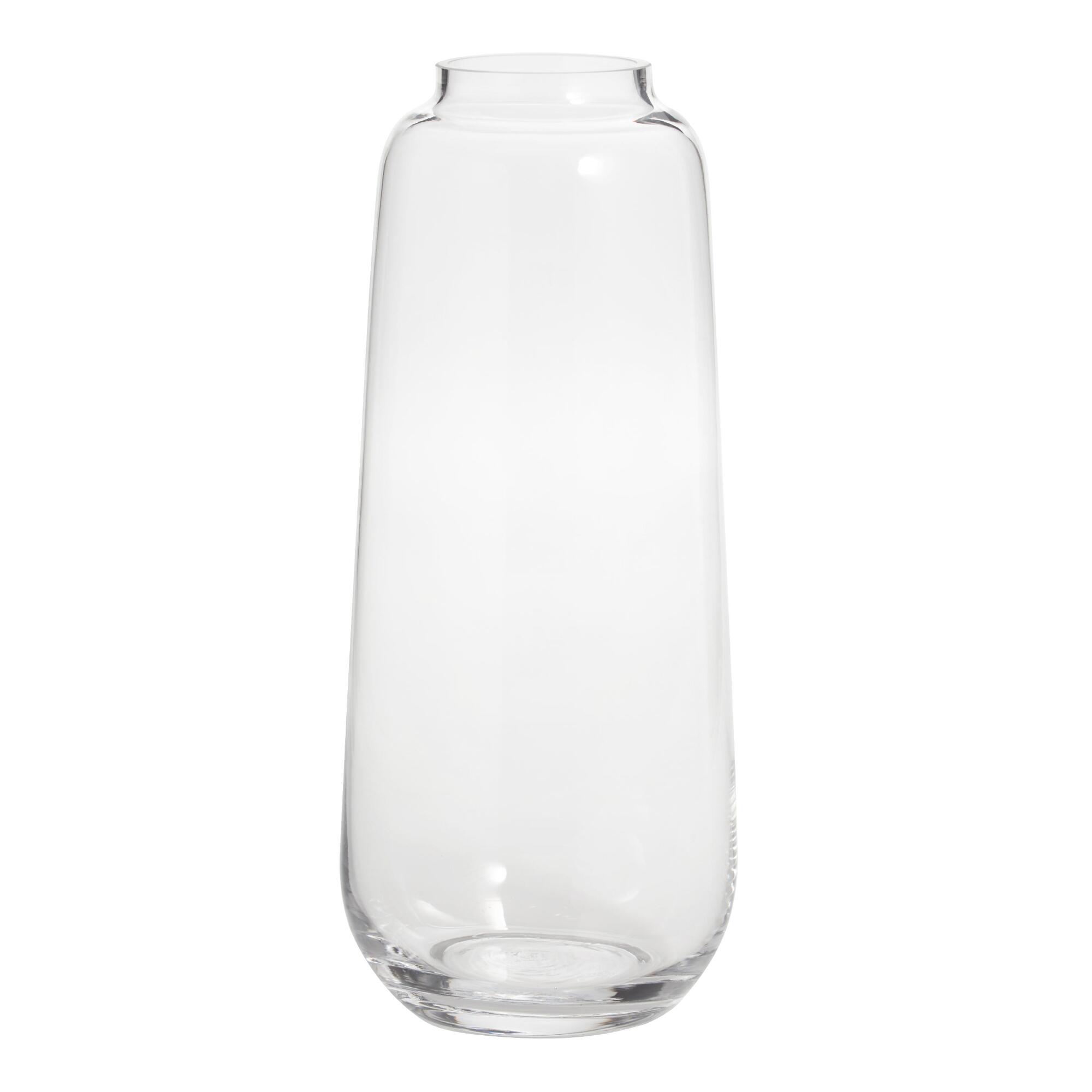 Tall Clear Glass Full Body Contemporary Vase by World Market
