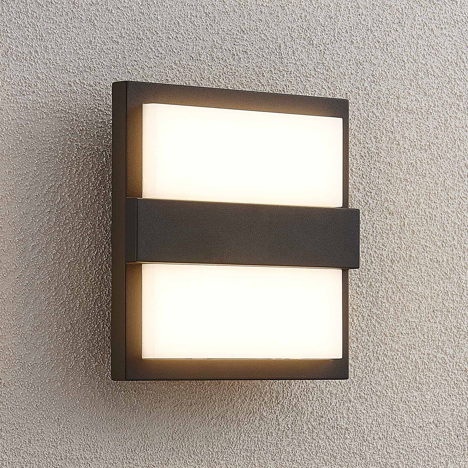 Lucande Gylfi -LED-seinälamppu, neliö