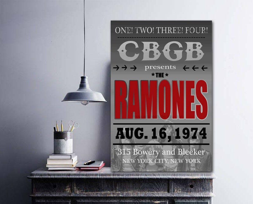 Ramones, Original Art, Ramones Poster, Print, Punk Band, Music, Nyc Nightclub, 1970S Night Clubs