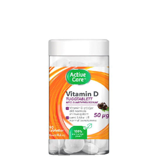 Active Care Vitamin D, 50 ug, 90 tabletter