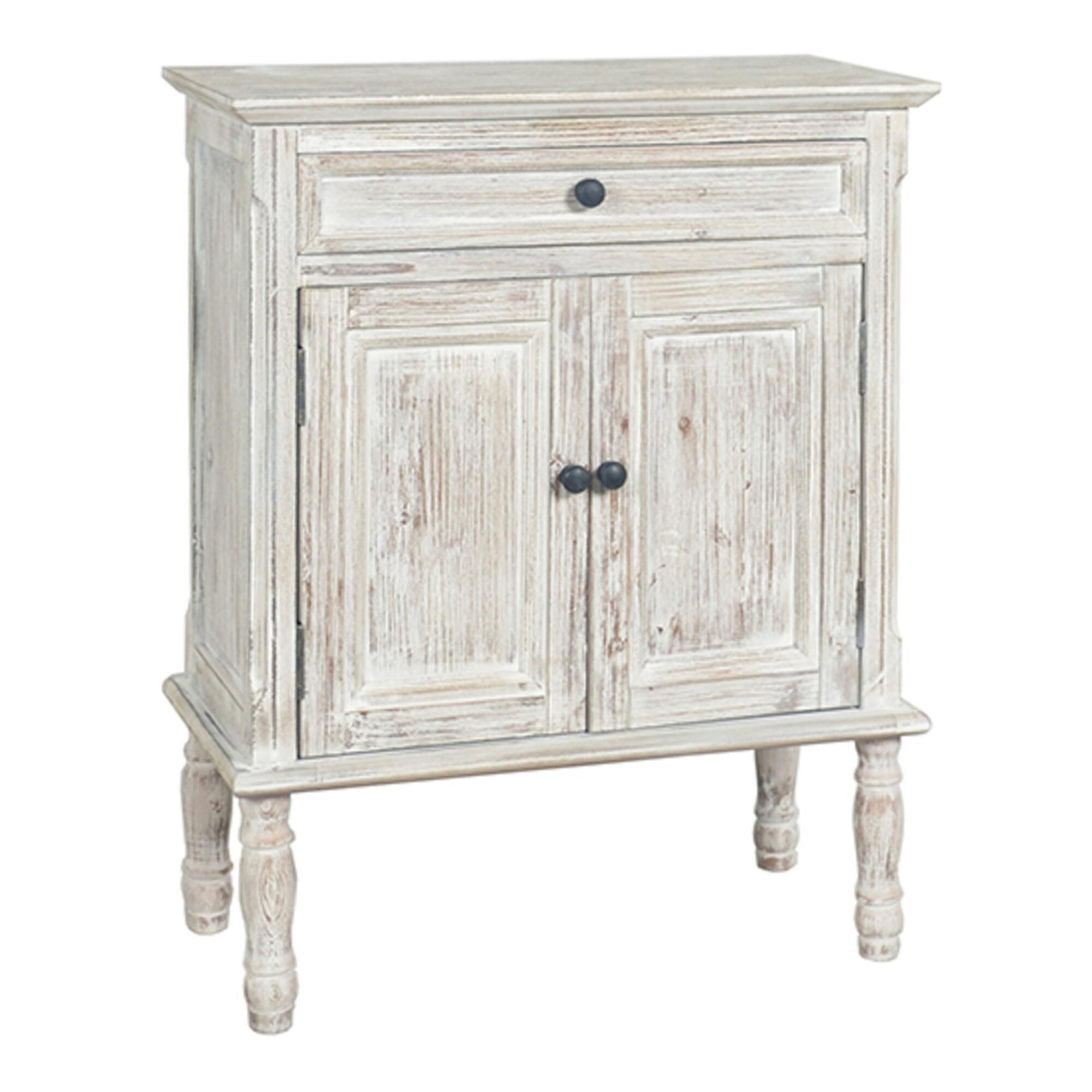 Distressed Wood Conway Storage Cabinet: White by World Market