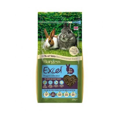 Burgess Excel Junior & Dwarf Rabbit Nuggets with Mint - Economy Pack: 2 x 10kg