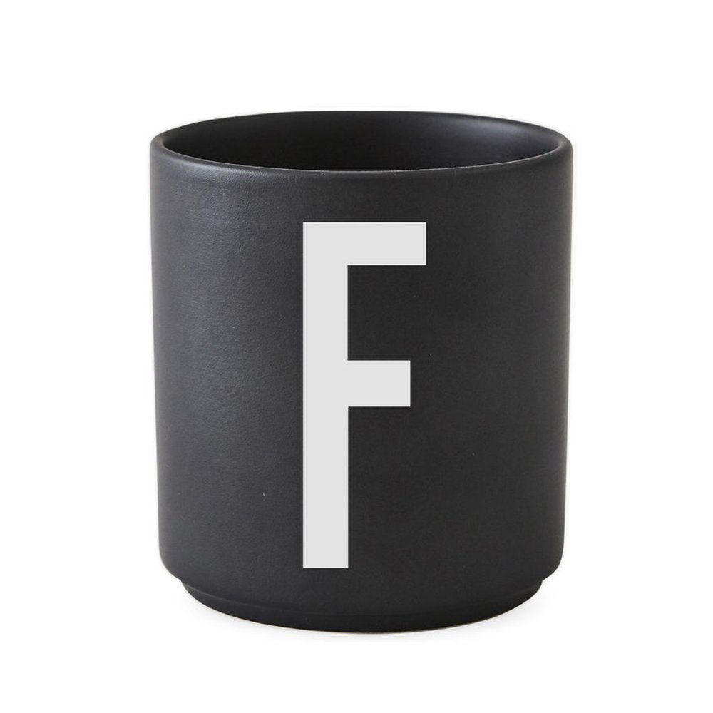 ​Design Letters - Personal Porcelain Cup F - Black