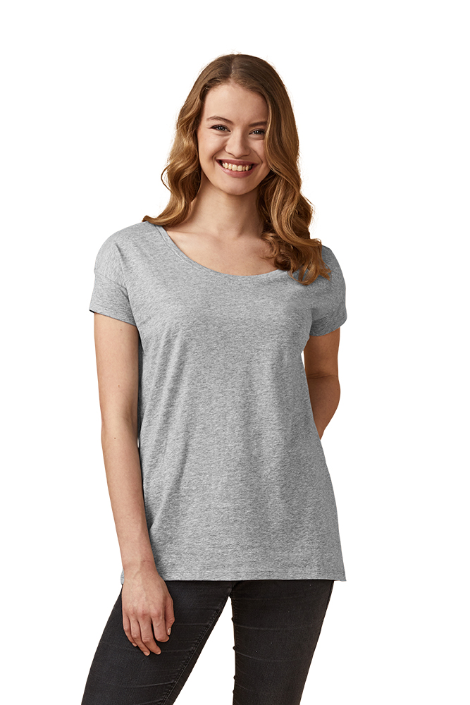 X.O Oversized T-Shirt Damen, Grau-Melange, XL