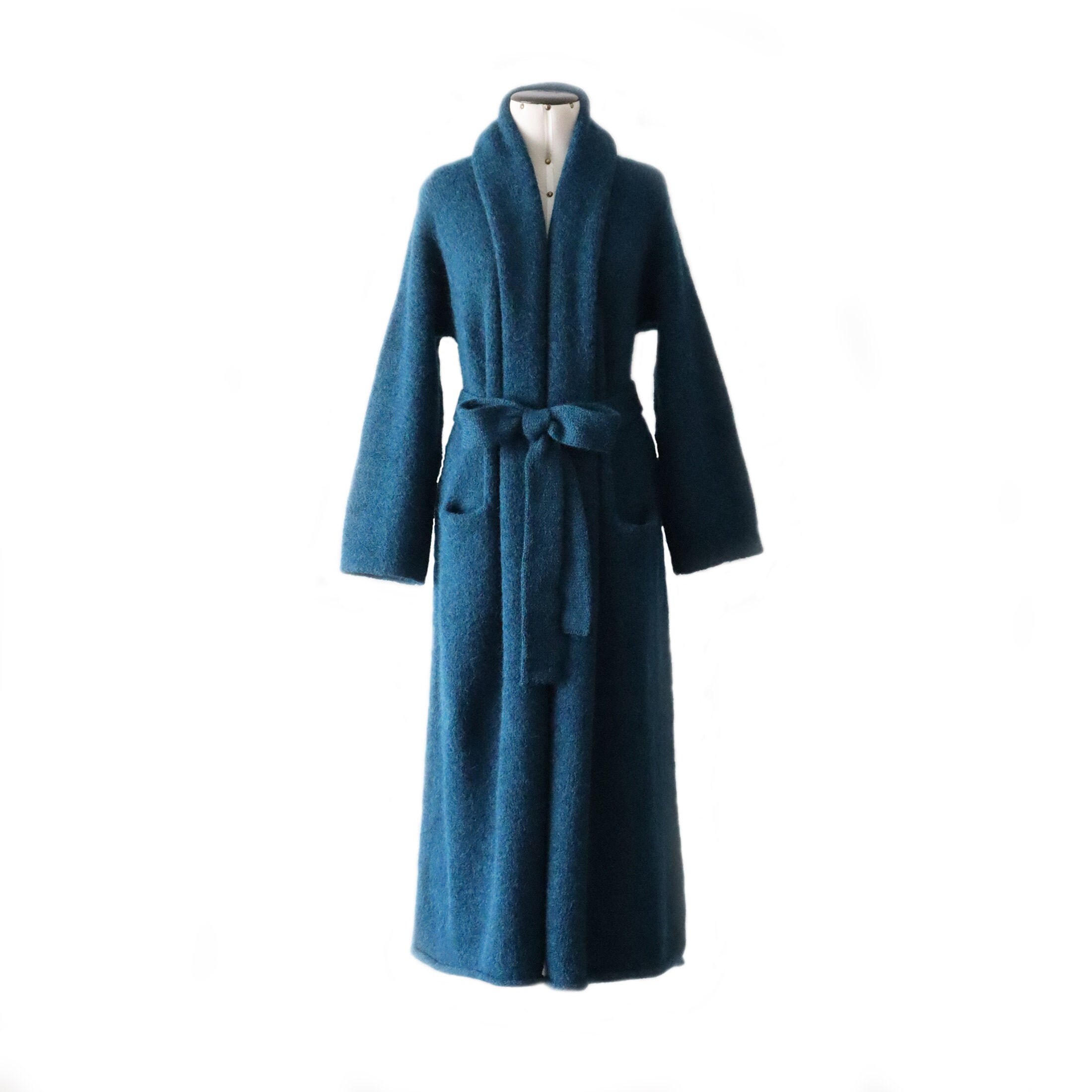 Capote Coat Felted Alpaca Blend 48 Inch/122 cm Non Hooded Oversized With Belt