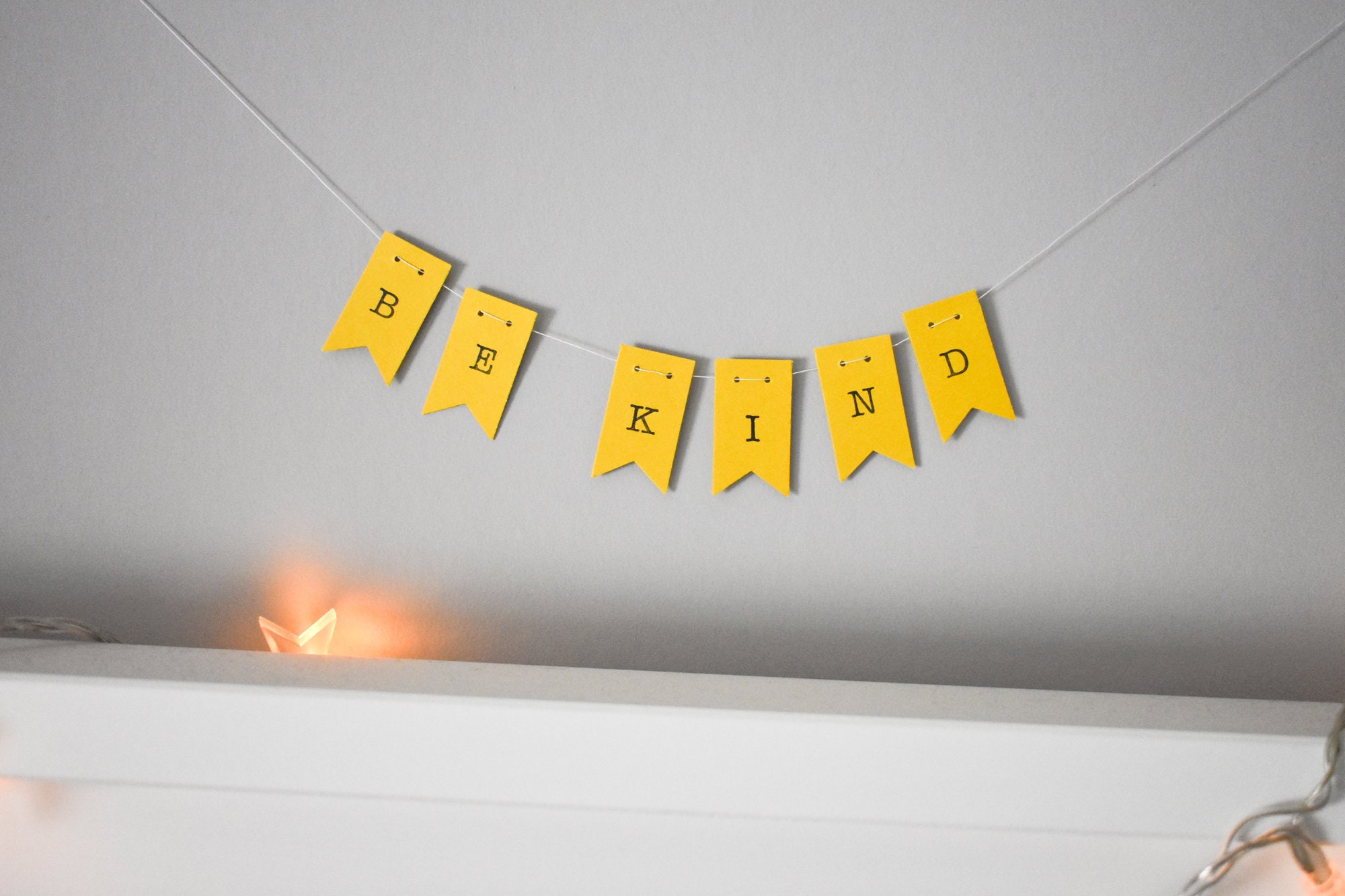 Miniature Reminder Be Kind Bunting, Sweet Sign, Daily Reminder"