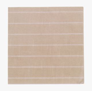 Fifty Stripe paperiservetit beige