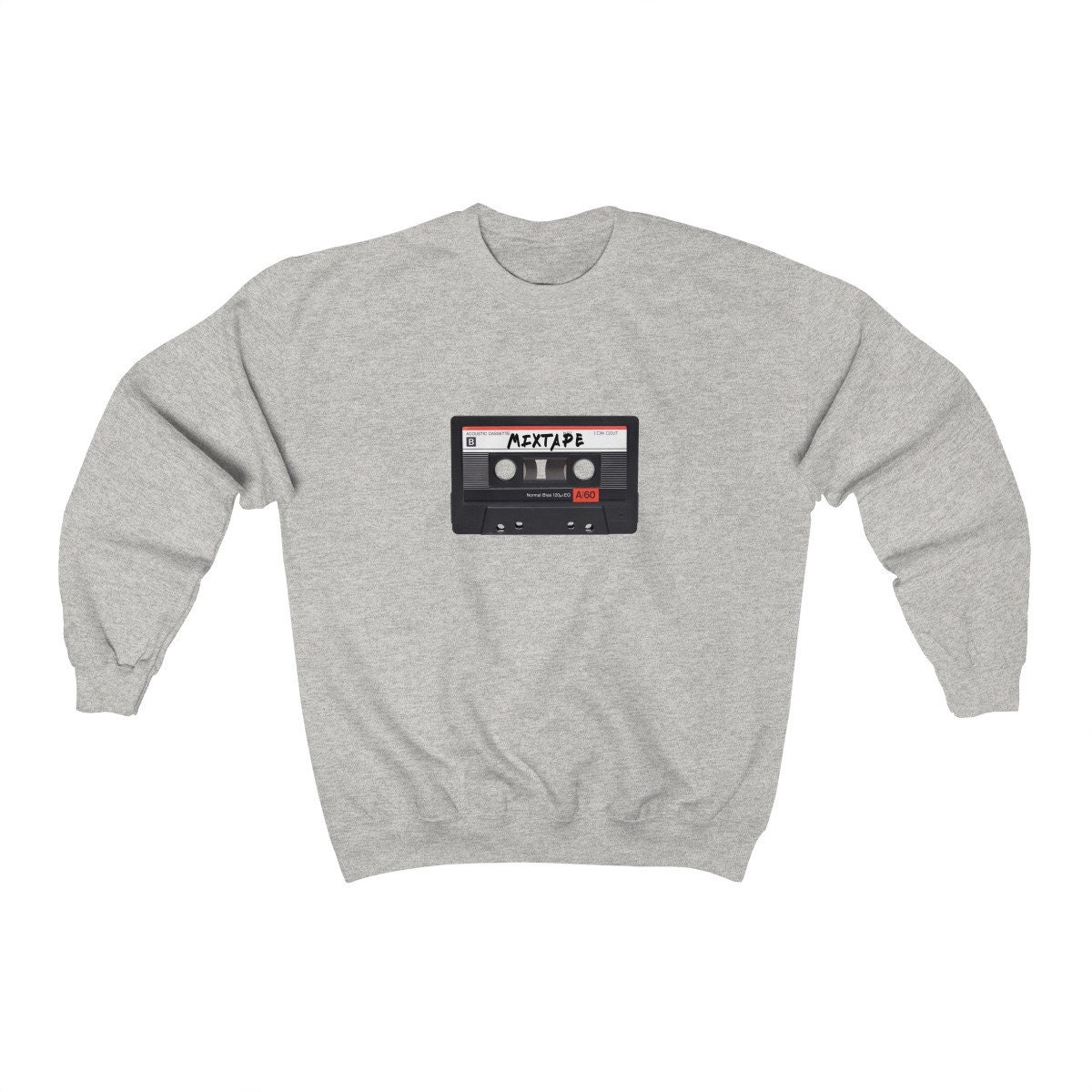 Mixtape Tape Unisex Heavy Blend Crewneck Sweatshirt Throwback 90S Vintage Retro Hip Hop Rap Cassette Sweat