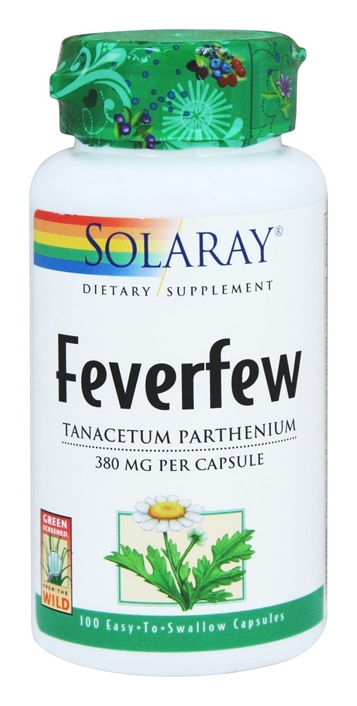 Solaray - Feverfew 380 mg. - 100 Capsules