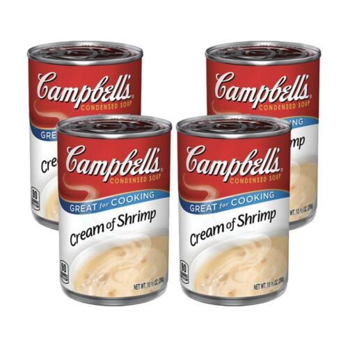 Campbell's Cream of Shrimp Condensed Soup, 10.5 oz - 4 Cans