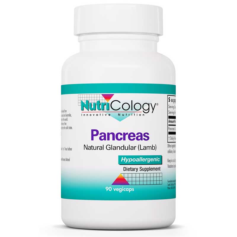 Nutricology Pancreas Natural Glandular (Lamb) 90 Veg Capsules