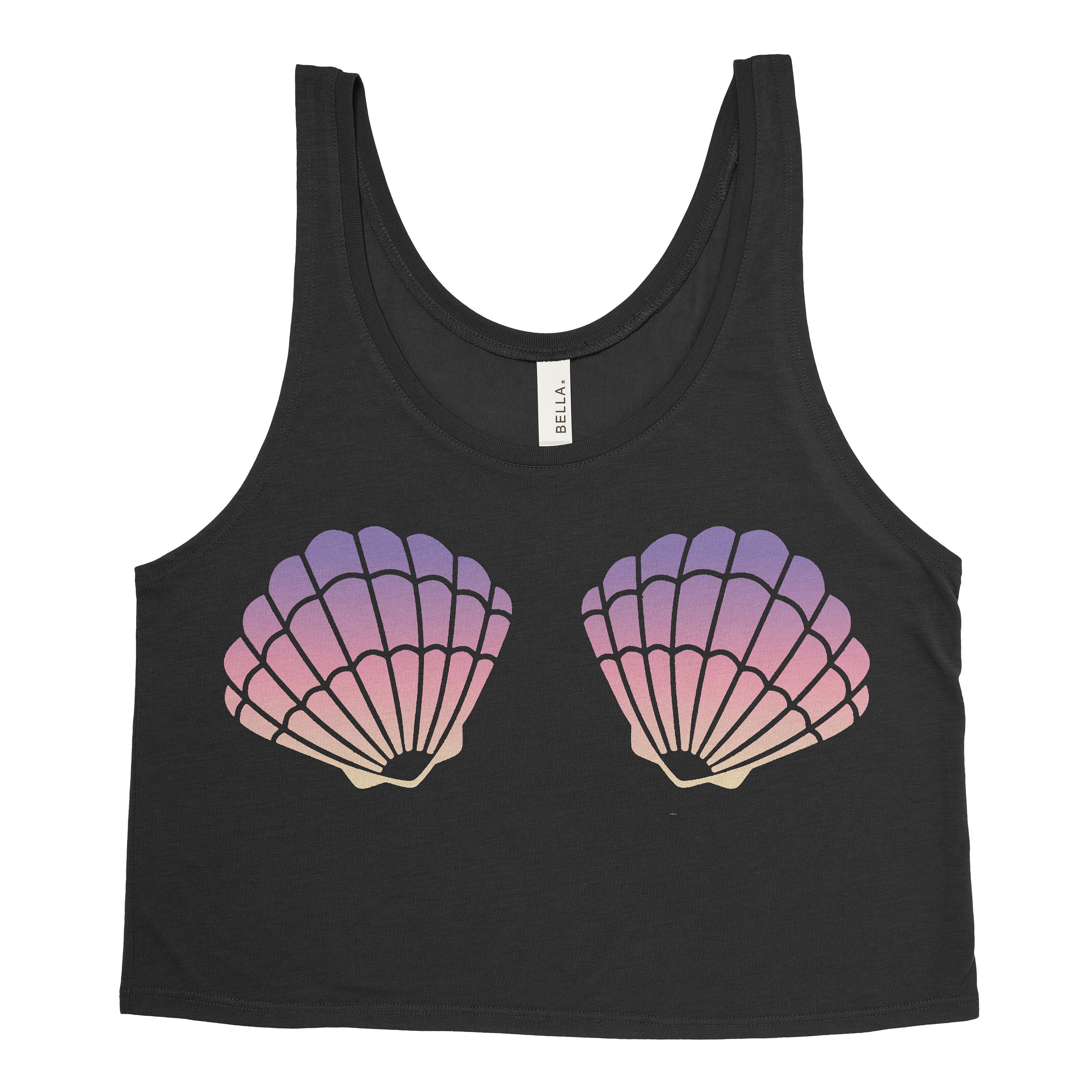 Mermaid Shell Flowy Crop Top Summer Tank Gift For Cute High Quality Womens