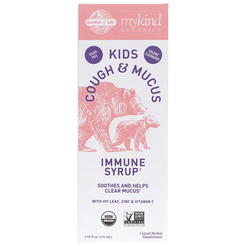 Garden of Life mykind Organics Kids Cough & Mucus Immune Syrup 3.92 Oz