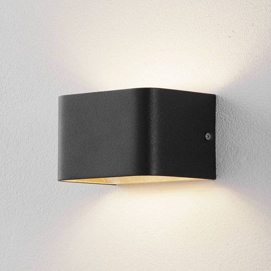 Lucande Sessa -LED-seinävalaisin 13 cm musta/kulta