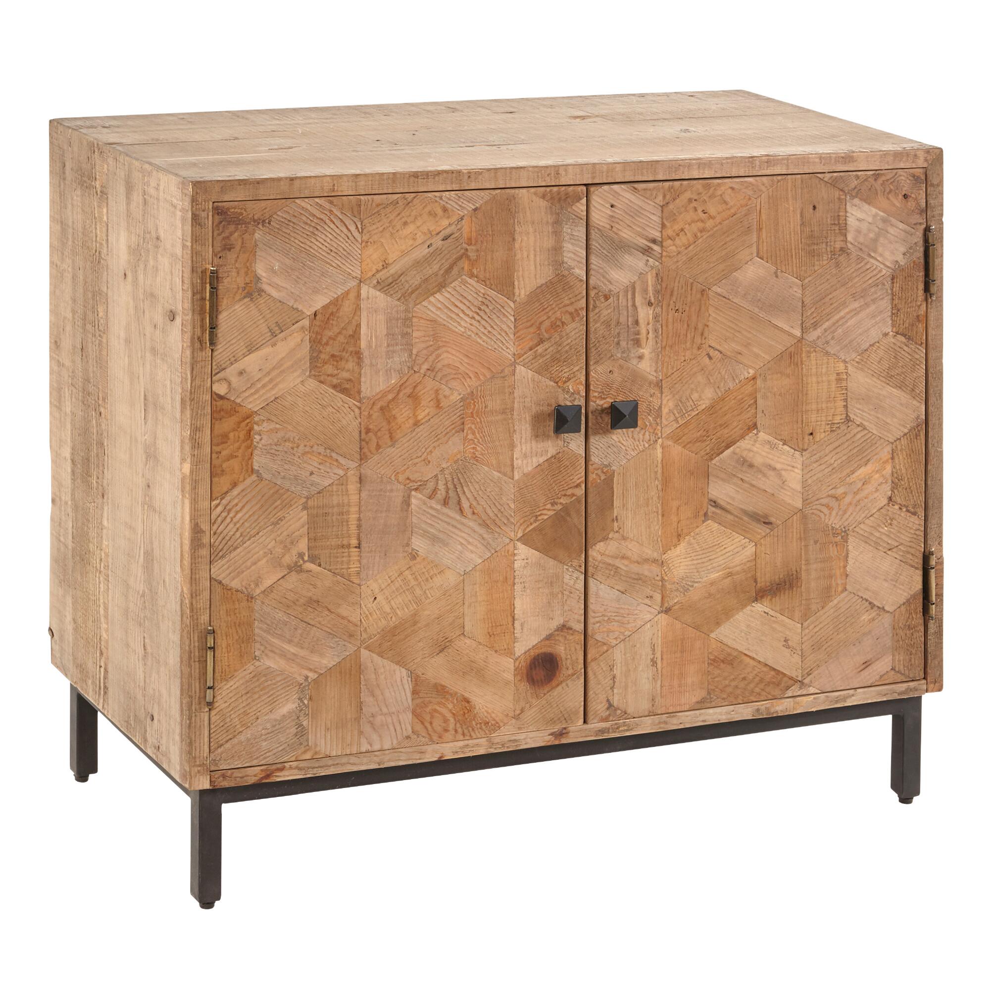 Reclaimed Pine and Metal Anders Storage Cabinet - Wood by World Market