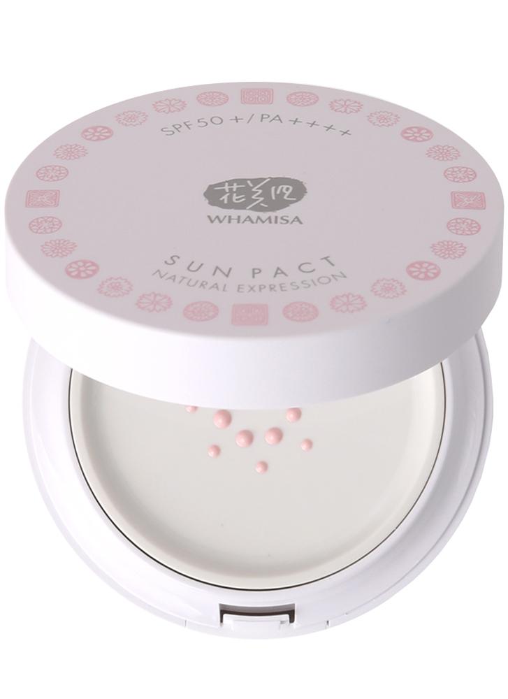 Whamisa Organic Flowers Sun Pact SPF50 Natural Expression