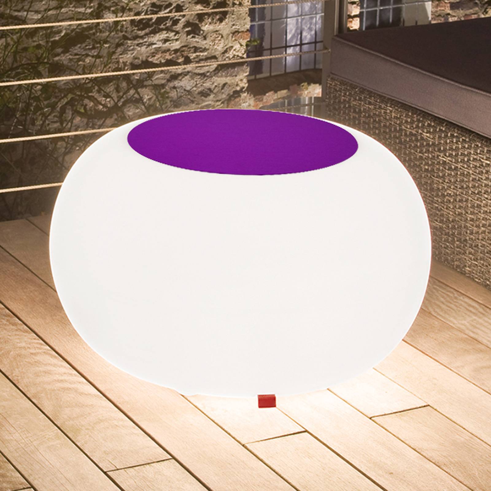Bubble Outdoor pöytä, valkoinen + huopa violetti