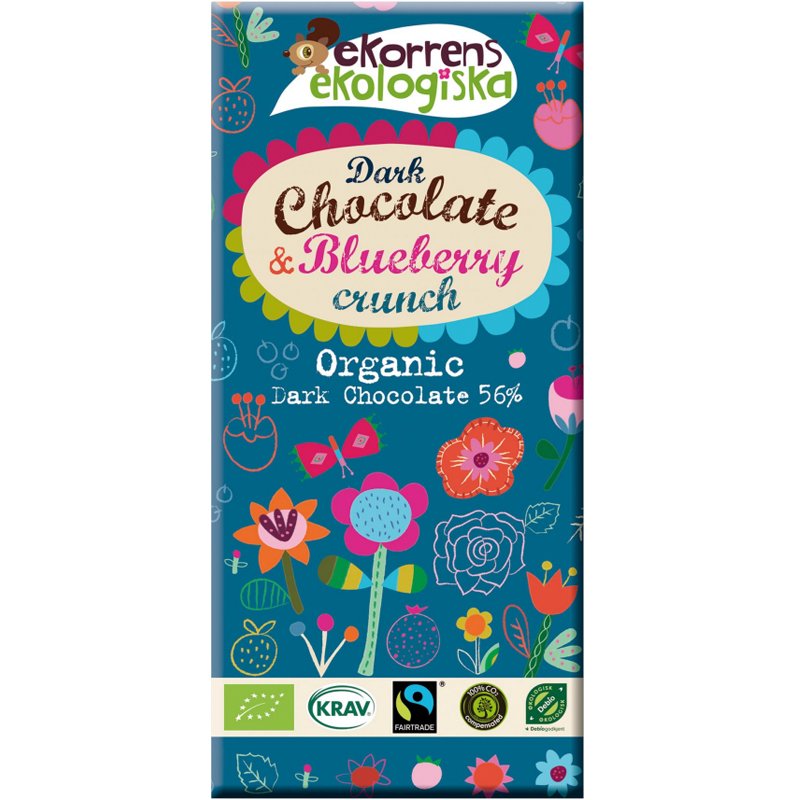 Eko Mörk Choklad "Blueberry Crunch" 85g - 60% rabatt