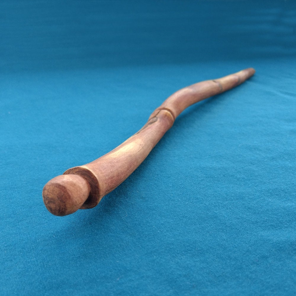 Small 14 Juniper Wand, Hand Carved, Larp, Cosplay, Halloween, Magic, Child Pagan, Viking - Made & Carved in The Usa