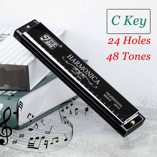 Buy Professionele 24 Holes Harmonica C Key Messing Rvs Metalen