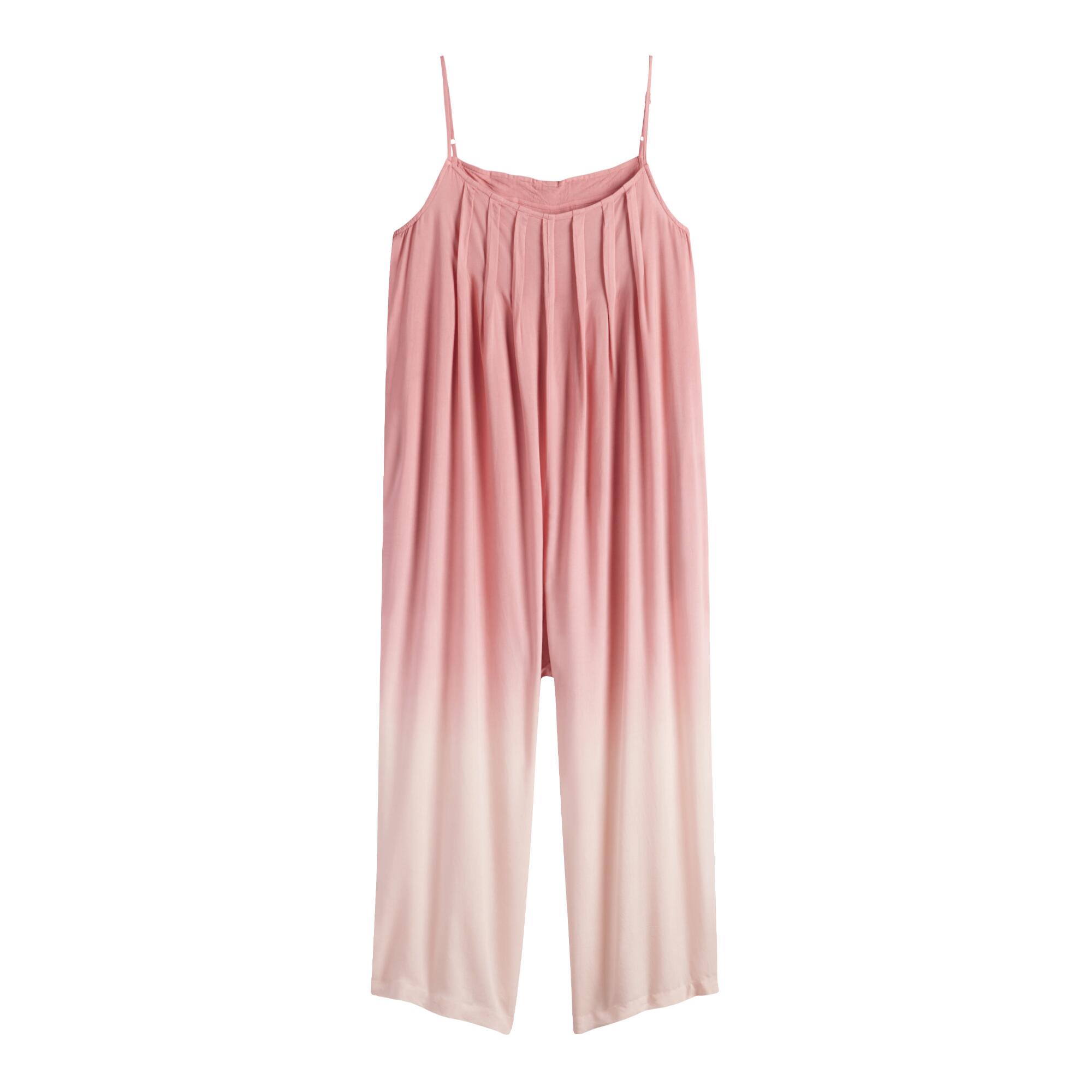 Pink Ombre Pleated Jumpsuit - Small by World Market