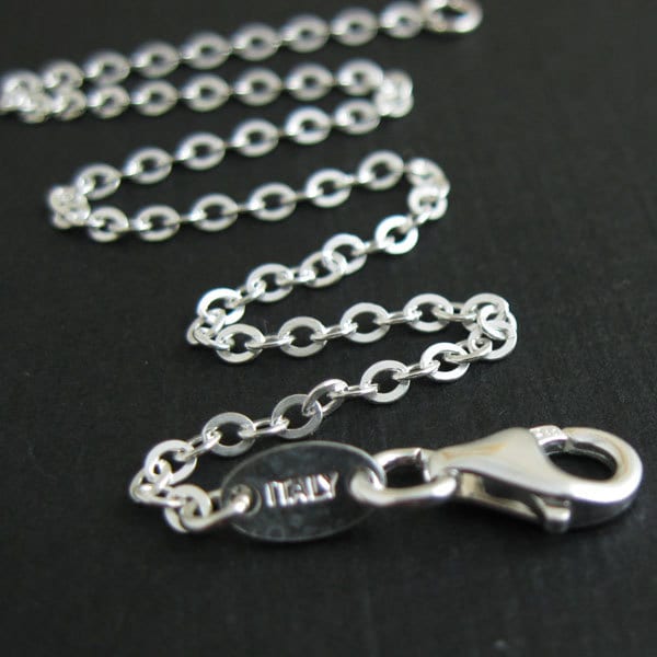 Sterling Silver Necklace - 925 Chain 2.3mm Strong Flat Cable Finished Necklace, Ready To Wear All Sizes Sku 601051