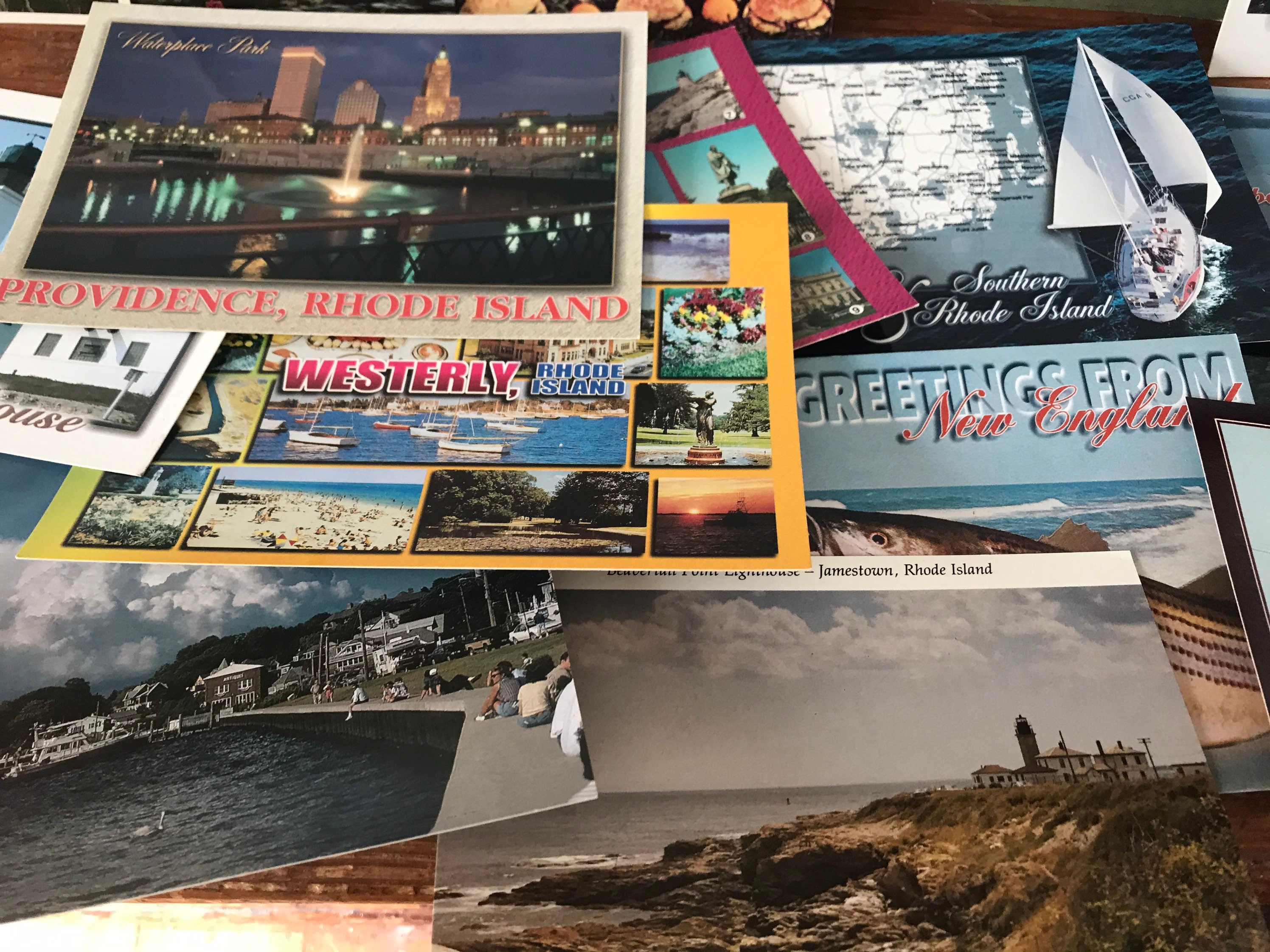 Vintage Postcards | 25 - New England, Rhode Island, Connecticut Travel Souvenirs Nos