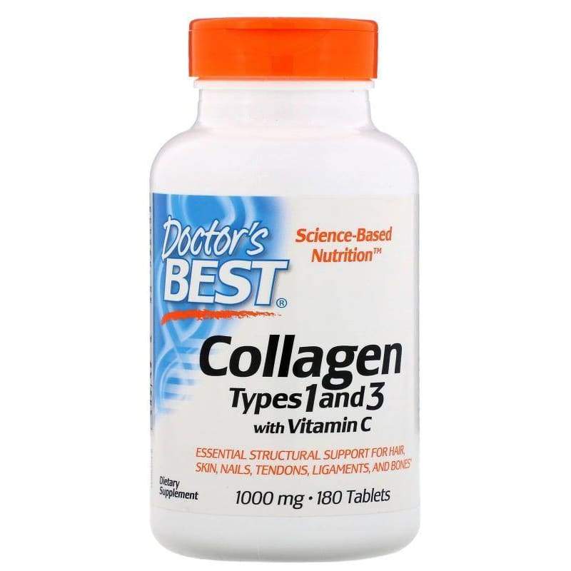Collagen Types 1 and 3 with Vitamin C, 1000mg - 180 tablets