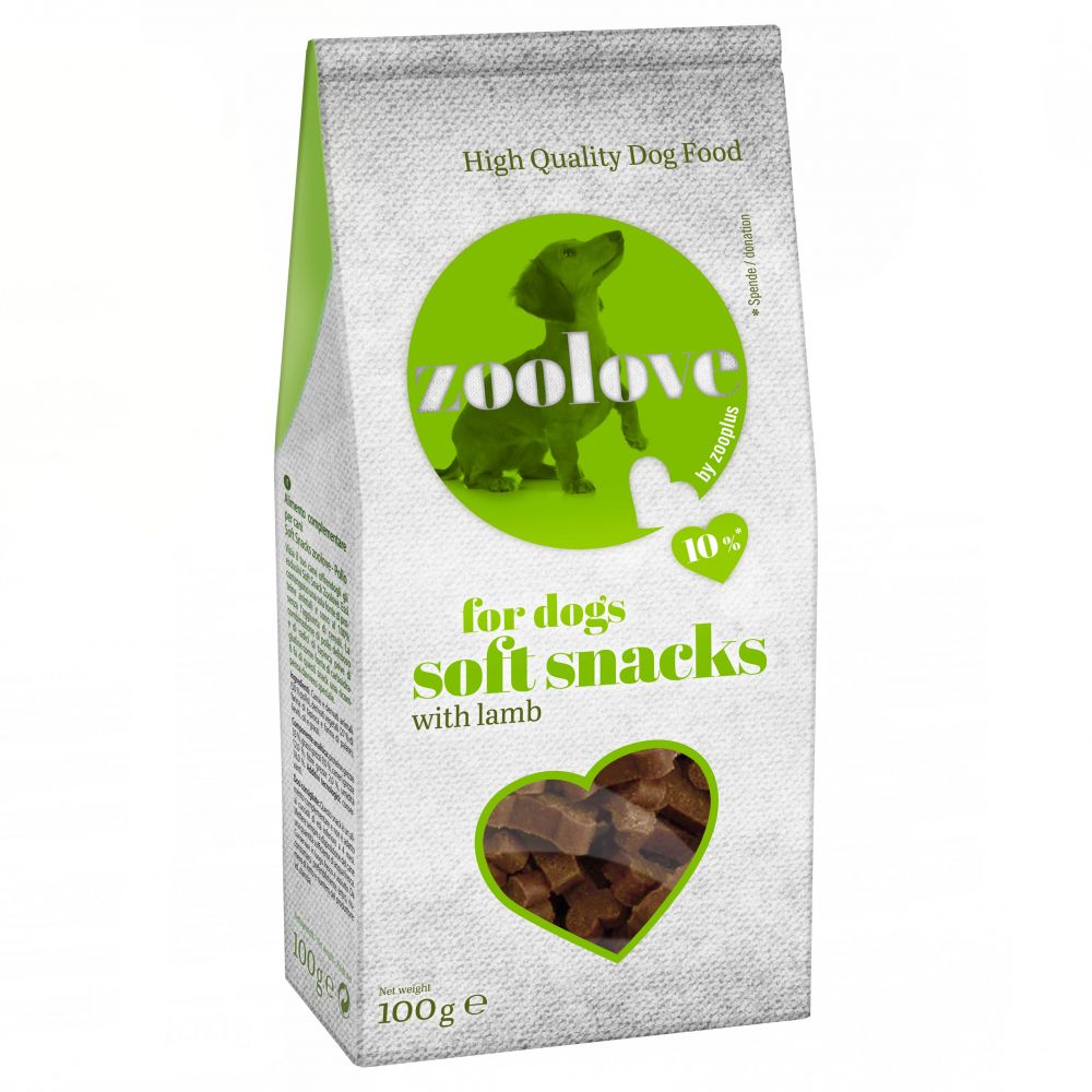 zoolove Soft Snacks Dog Treats Saver Pack 5 x 100g - Lamb