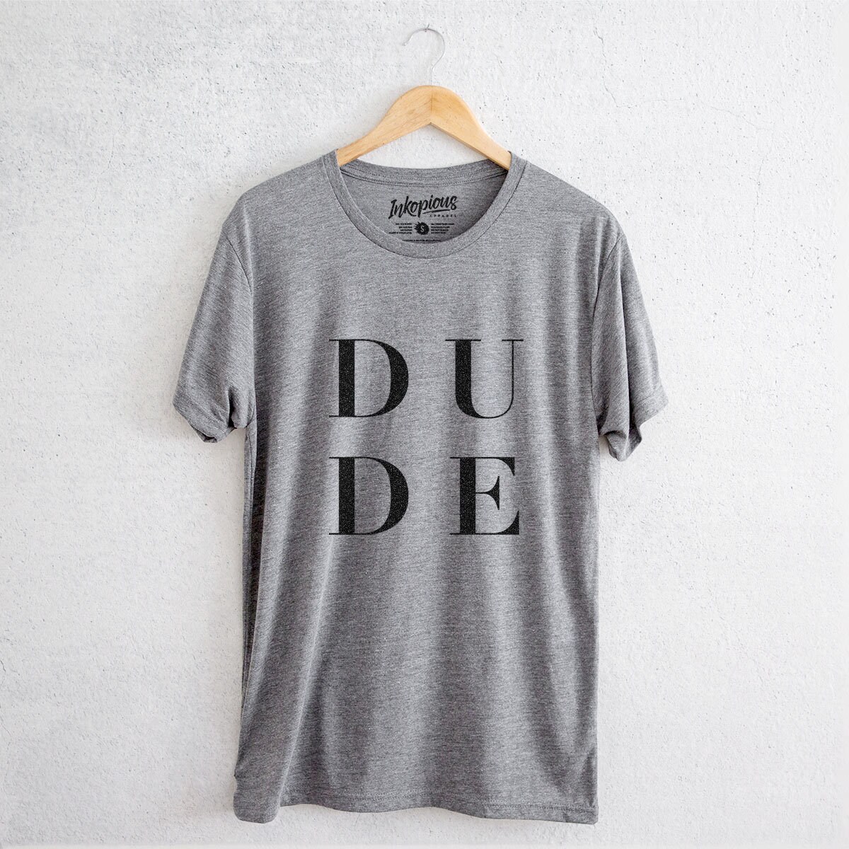 Dude Shirt - Tri-Blend Unisex Crewneck T-Shirt Dad Gift, Cool