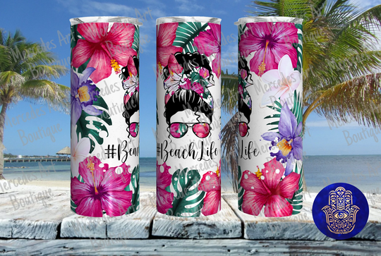 BEACH Tumbler Topper 3D Fits Skinny and Regular Tumblers Beach