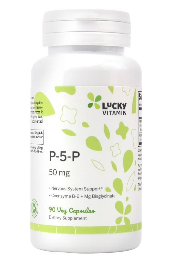LuckyVitamin - P-5-P Vitamin B6 and Magnesium Bisglycinate 50 mg. - 90 Veg Capsules