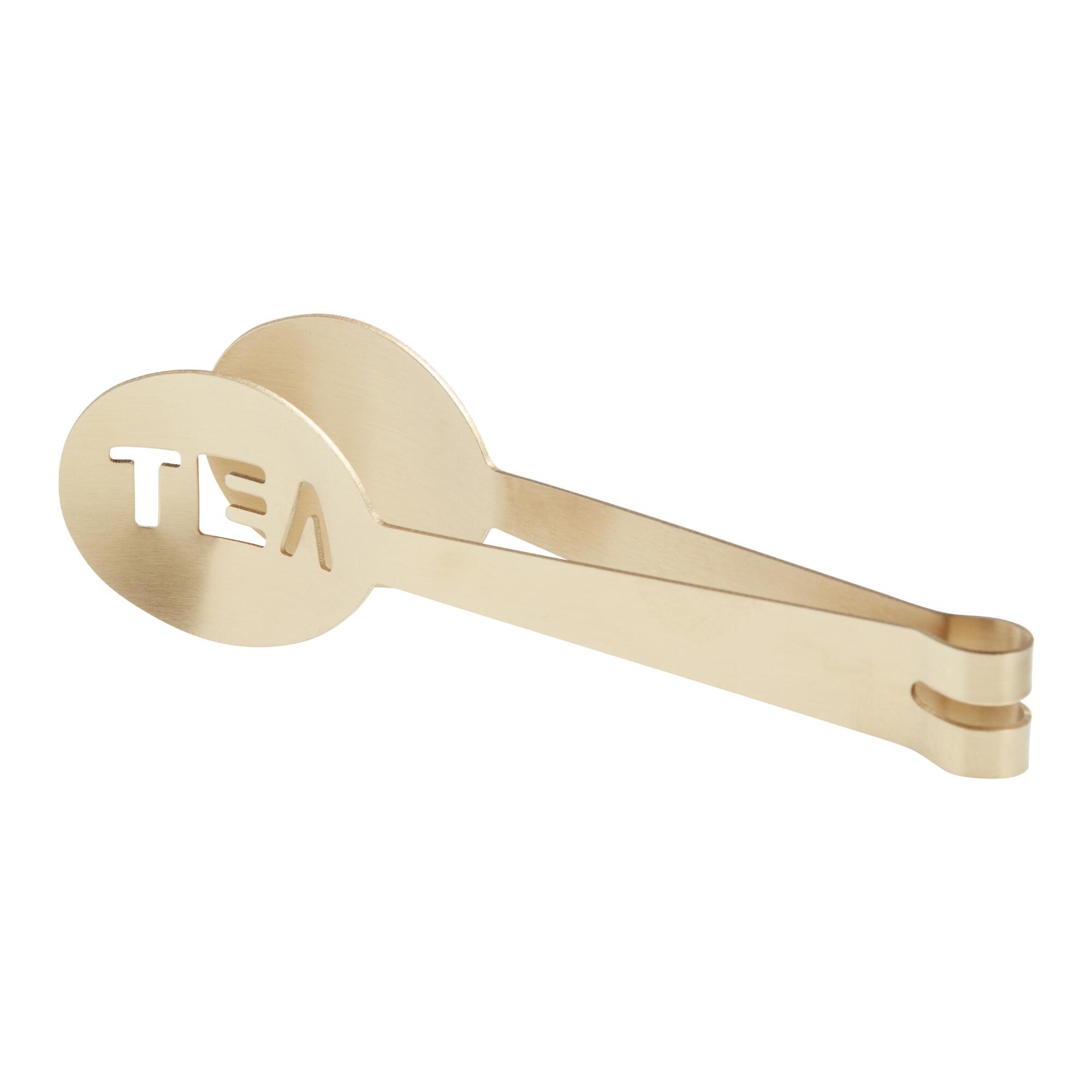 Gold Stainless Steel Tea Tongs by World Market